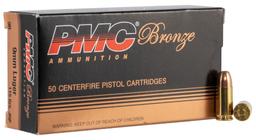 PMC 9B Bronze 9mm Luger 115 gr 1160 fps Jacketed Hollow Point JHP 50 Box