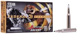 Federal P270TA1 Premium Terminal Ascent 270 Win 136 gr Terminal Ascent 20 Per Box