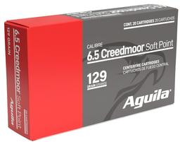 Aguila 81489AG 6.5 Creedmoor 129 gr InterLock Boat Tail Soft Point 20 Per Box