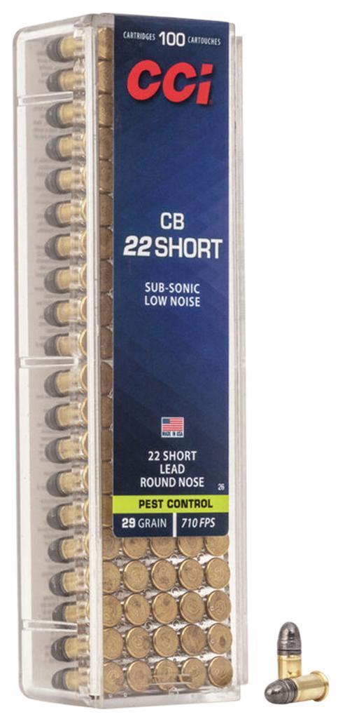 CCI 0026 Specialty CB Pest Control 22 Short 29 gr Lead Round Nose 100 Per Box