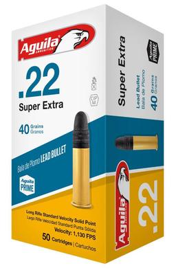 Aguila 1B220332 Super Extra Standard Velocity 22 LR 40 gr Lead Solid Point 50 Per Box