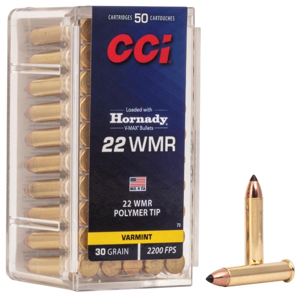 CCI 0073 Varmint VMAX 22 WMR 30 gr Hornady VMax VMX 50 Per Box