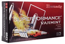 Hornady 83433 Superformance Varmint 243 Win 75 gr Hornady VMax VMX 20 Per Box 10 Cs