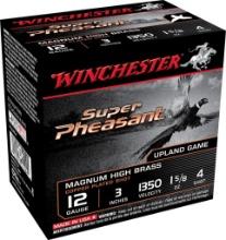 Winchester Ammo X123PH4 Super Pheasant Magnum High Brass 12 Gauge 3 1 58 oz 1350 fps 4 Shot 25 Bx