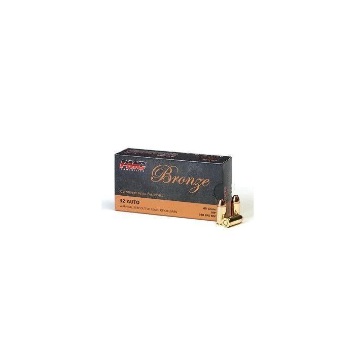 PMC Bronze .32 ACP Handgun Ammo - 60 Grain | JHP