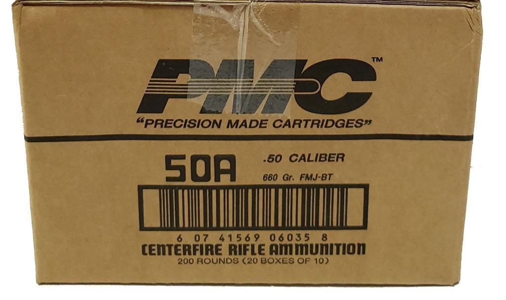 PMC Bronze .50 BMG Rifle Ammo - 660 Grain | FMJ-BT