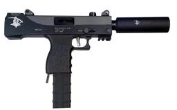 Masterpiece Arms Pistol - Black | 9mm | 6" Threaded Barrel | 30rd | W/ Barrel Extension | Grim