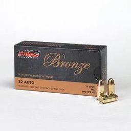 PMC Bronze .32 ACP Handgun Ammo - 71 Grain | FMJ