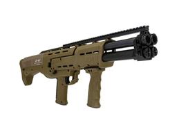 Standard Manufacturing DP-12 Pump Shotgun - FDE | 12ga | 18 7/8" Double Barrel | 14rd | Ambidextrous