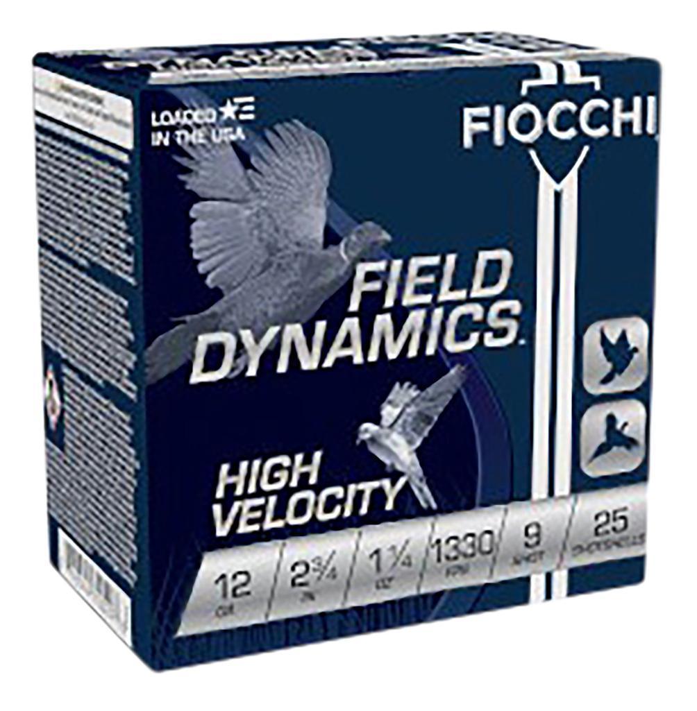 Fiocchi 12HV9 Field Dynamics High Velocity 12 Gauge 2.75 1 14 oz 1330 fps 9 Shot 25 Bx