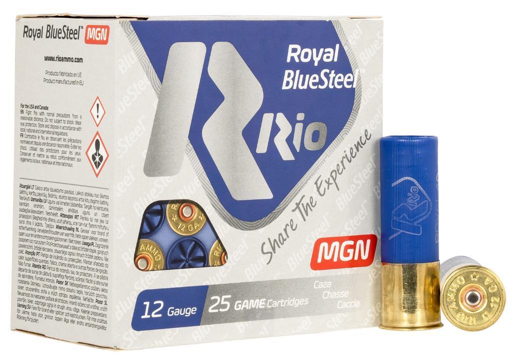 Rio Ammunition RBSM402 Royal BlueSteel Magnum 12 Gauge 3 1 38 oz 2 Shot 25 Per Box