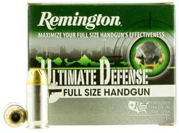 Remington Ammunition 28971 Ultimate Defense 45 ACP 185 gr Brass Jacket Hollow Point BJHP 20 Per Box