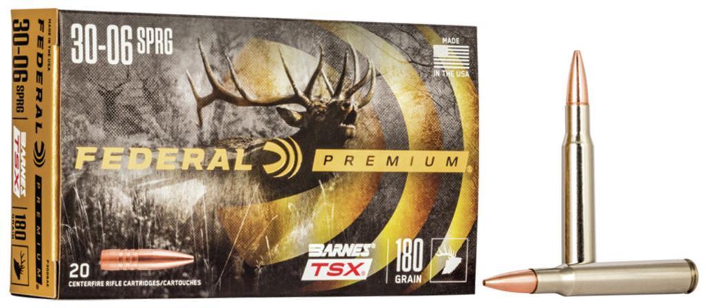 Federal P3006AE Premium Hunting 3006 Springfield 180 gr Barnes TSX 20 Per Box