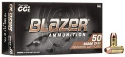 CCI 5210 Blazer Brass Handgun 40 SW 165 gr Full Metal Jacket FMJ 50 Per Box