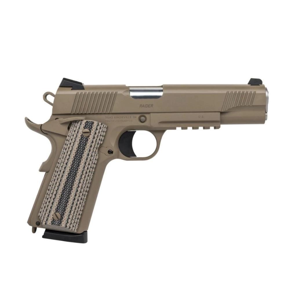 Tisas 1911 Raider Duty Pistol - FDE | .45ACP | 5" Barrel | 8rd | G10 Grips