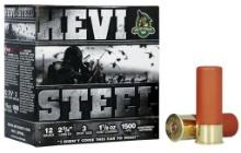 HEVIShot HS61223 HEVISteel Waterfowl 12 Gauge 2.75 1 18 oz 3 Shot 25 Per Box