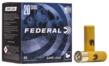 Federal H2008 GameShok Upland 20 Gauge 2.75 78 oz 8 Shot 25 Per Box