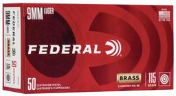 Federal WM5199 Champion Training Training 9mm Luger 115 gr Full Metal Jacket FMJ 50 Per Box