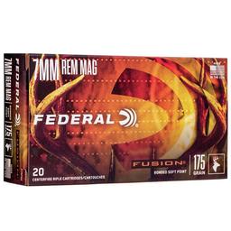 Federal F7RFS2 Fusion Hunting 7mm Rem Mag 175 gr Fusion Soft Point 20 Per Box