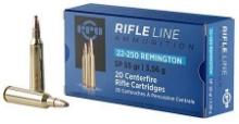 PPU PP22250 Standard Rifle 22250 Rem 55 gr Soft Point 20 Per Box