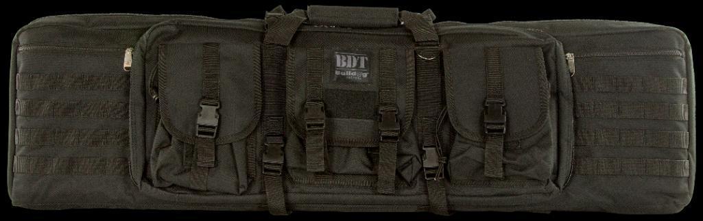 Bulldog BDT4037B BDT Tactical Single 37 Black Nylon 3 Accessory Pockets Deluxe Padded Backstraps