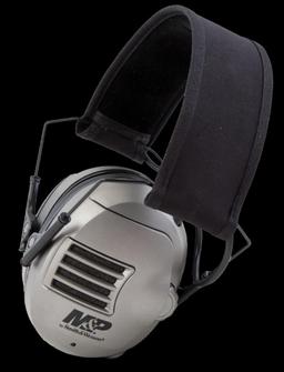 MP Accessories 110041 Alpha Electronic Muff Polymer 23 dB Over the Head GrayBlack Adult 1 Pair