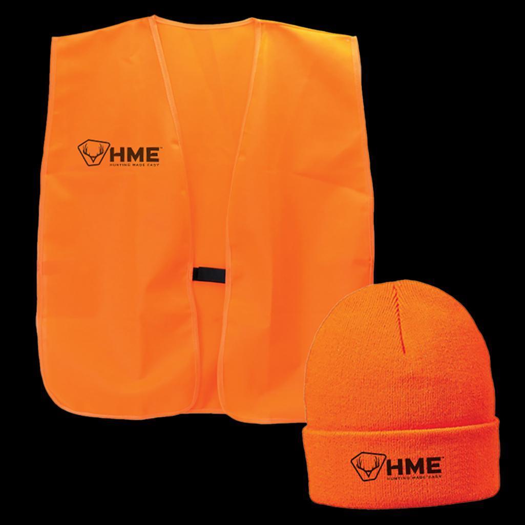 HME HMEVESTKCO Safety VestBeanie OSFA Orange Polyester