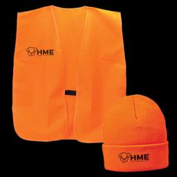 HME HMEVESTKCO Safety VestBeanie OSFA Orange Polyester