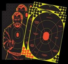 Birchwood Casey 34630 ShootNC Reactive Target Combo Pack SelfAdhesive Paper Multi Color 12x18 Oval