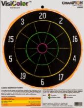 Champion Targets 45825 VisiColor Dartboard Hanging Paper Multi Color 11x14 Dart Board 10 Pack
