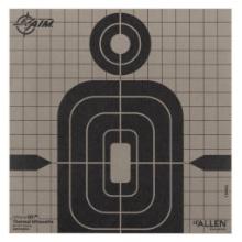 Allen 15802 Thermal Target Silhouette Hanging Paper 8 x 8 BlackGray