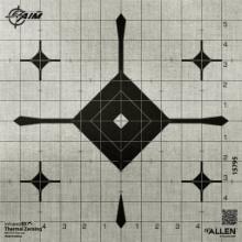 EZAim 15795 Grid Bullseye Adhesive Thermal ID Bullseye Paper 12 x 12 Gray