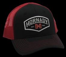 Hornady 99214 Established Mesh Cap Black Red Structured
