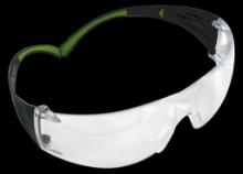 Peltor SF400PC8 Sport SecureFit 400 Adult Wraparound Clear Lens Polycarbonate Black Frame