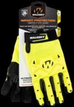 Walkers GWPSFHVFFPUIL2LG Impact Protection BlackYellow Synthetic Leather Large Hook Loop Closure