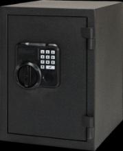 Hornady 95407 Fireproof Safe Keypad Key Entry Black Powder Coat Black Holds 2 Handguns Steel