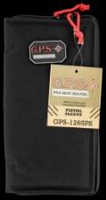 GPS Bags 1265PS Pistol Sleeve Large Black Nylon with Locking Zippers Thin Design Holds 1 Handgun