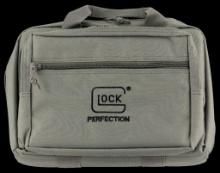Glock AP60301 Double Pistol Case Dual Padded Compartments 5 Internal Mag Holders 3 Zippered
