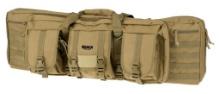 Rukx Gear ATICT36DGT Tactical Double Gun 36 Water Resistant Tan 600D Polyester w NonRust Zippers