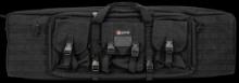 GPS Bags DRC42 Double Rifle Case Black 600D Polyester w 2 Padded Pistol Sleeves MOLLE Webbing