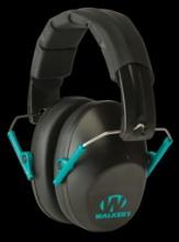Walkers GWPFPM1BKTL Pro Low Profile Passive Muff 22 dB Over the Head BlackTeal Accent Polymer