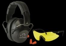Walkers GWPFPM1GFP Pro Low Profile Passive Muff Combo Kit Includes Foam Ear Plugs Low Profile 31 db