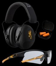 Browning 126368 Range Kit Foam Plastic with Foam 27 dB 36 dB Over the Head Orange Black Adult