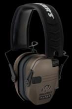 Walkers GWPRSEMFDE Razor Slim Electronic Muff 23 dB Over the Head Flat Dark EarthBlack Polymer