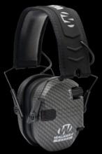 Walkers GWPRSEMCARB Razor Slim Electronic Muff 23 dB Over the Head Carbon GrayBlack Polymer