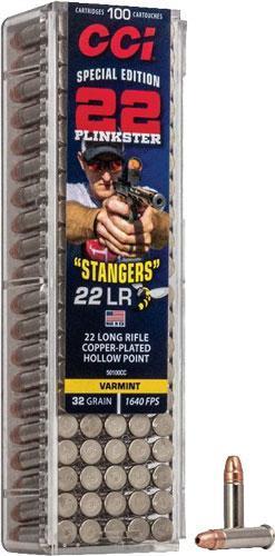 CCI 50100CC Varmint Stangers 22 LR 32 gr Copper Plated Hollow Point CPHP 100 Per Box