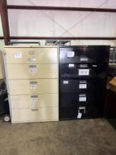 Lot of 6 Metal File Cabinets