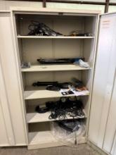 Metal Storage Cabinet with Contents