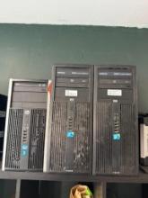 Lot of 3 HP CPU Computers