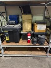 Lot of Misc. Items, Weights, Fire Extinguisher